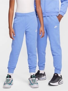 NWT • Nike Youth Light Blue Fleece Joggers